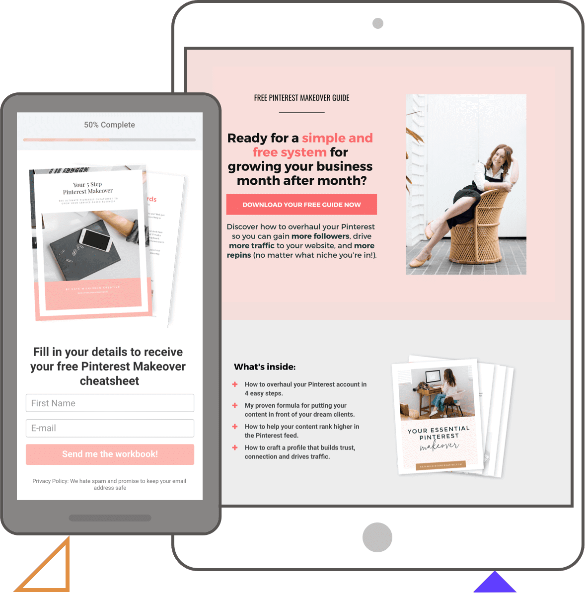 How Kate uses Leadpages: Pop-Ups and Landing Pages
